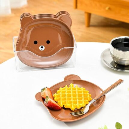 8 Pcs Cute Cartoon Plate Set