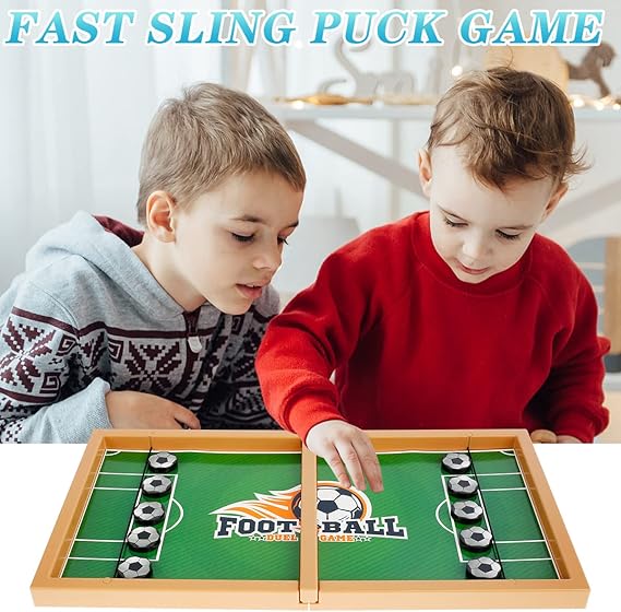 Wooden Sling Puck Game Family Board Game