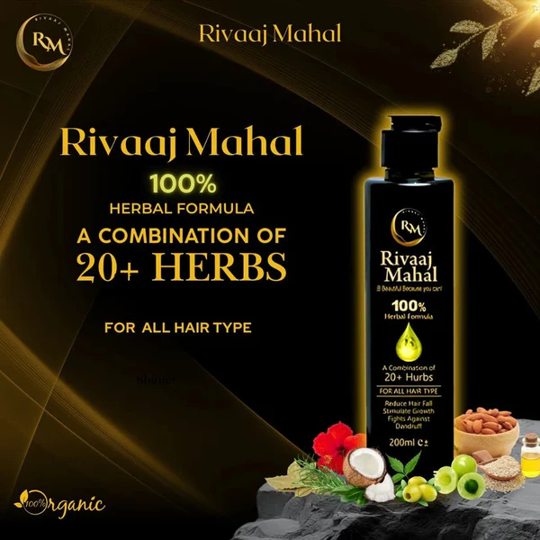Rivaaj Mahal Hair Oil 200ml Natural Hair Growth Formula