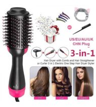 3-in-1 Hot Air Brush Hair Dryer and Styler for Drying, Straightening & Volumizing