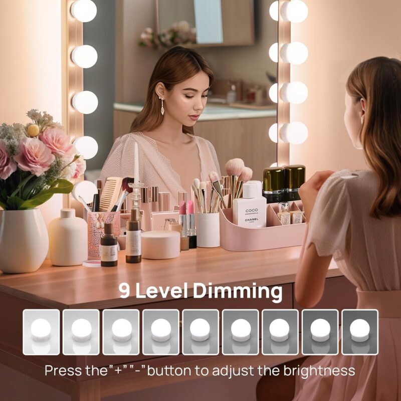 Vanity Mirror Lights with 10 LED Bulbs for Makeup and Grooming