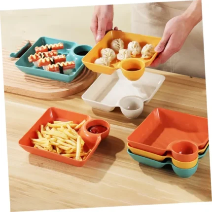 snack plate set plastic