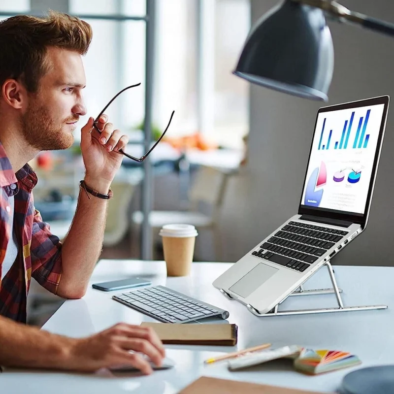 Foldable Laptop Stand 18 Inch adjustable ergonomic portable laptop holder