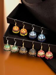 Gulnaar Meenakari Pearl Jhumka