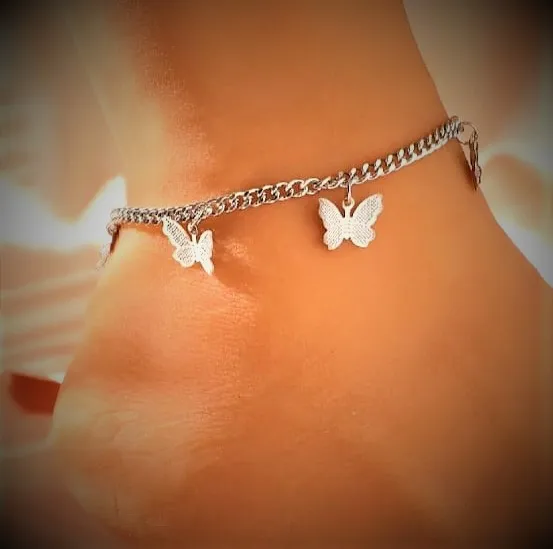 Elegant Silver Golden Leaf Charm Anklet for Girls Women – Stylish Fashion Foot Jewelry Gift 4