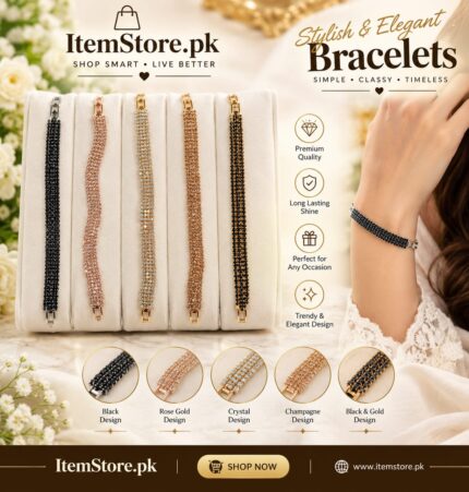 RoyalGlow - Fashion Bracelet - Elegant Stylish Design with Sparkling Details - Fashion Jewelry - Golden & Silver Variants - Adjustable Size